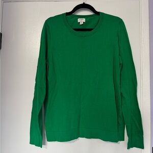 J. Crew Classic Green Crew Neck Sweater